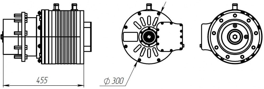 Мотор-редуктор RUBRUKS GMV-55-360-WG24 схема