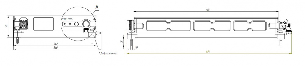 Преобразователь DC-DC RUBRUKS VCGI-600-24-12 схема